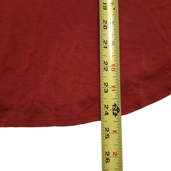Heart and Hips Top Womens Medium Red Cold Shoulder Short Sleeve Stretch - Picture 5 of 11